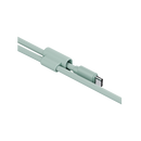 Energea Lasso 2-In-1 USB-C To USB-C 240W 480Mbps Lanyard With Charging Cable 1.5M - light green [B] - خيط علاقة - 2 في 1 - انيرجيا - سلك شحن تايب سي الى تايب سي - قوة 240 واط - يمكنكم اختيار مع كفر شفاف او بدون كفر فقط خيط علاقة