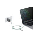 Energea Lasso 2-In-1 USB-C To USB-C 240W 480Mbps Lanyard With Charging Cable 1.5M - light green [B] - خيط علاقة - 2 في 1 - انيرجيا - سلك شحن تايب سي الى تايب سي - قوة 240 واط - يمكنكم اختيار مع كفر شفاف او بدون كفر فقط خيط علاقة