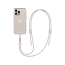 Energea Lasso 2-In-1 USB-C To USB-C 240W 480Mbps Lanyard With Charging Cable 1.5M - Sand - خيط علاقة - 2 في 1 - انيرجيا - سلك شحن تايب سي الى تايب سي - قوة 240 واط - يمكنكم اختيار مع كفر شفاف او بدون كفر فقط خيط علاقة