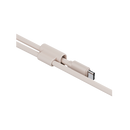 Energea Lasso 2-In-1 USB-C To USB-C 240W 480Mbps Lanyard With Charging Cable 1.5M - Sand - خيط علاقة - 2 في 1 - انيرجيا - سلك شحن تايب سي الى تايب سي - قوة 240 واط - يمكنكم اختيار مع كفر شفاف او بدون كفر فقط خيط علاقة