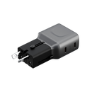 Energea TravelGo 2 Port USB-C 45W PD Travel Adapter - Gunmetal Black - شاحن حائط دولي - منفذين للشحن الذكي والسريع - قوة 45 واط - كفالة 24 شهر