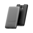 Energea TravelWorld Edge 65 2 Port USB-C 65W Travel Adapter - Gunmetal - شاحن حائط دولي للسفر - حجم صغير - مناسب لجميع دول العالم - 2 فتحتين تايب سي للشحن الذكي والسريع - قوة 65 واط - كفالة 18 شهر