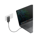 Energea TravelWorld Edge 65 2 Port USB-C 65W Travel Adapter - Gunmetal - شاحن حائط دولي للسفر - حجم صغير - مناسب لجميع دول العالم - 2 فتحتين تايب سي للشحن الذكي والسريع - قوة 65 واط - كفالة 18 شهر