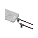 SkinArama Dyno Ve 2-In-1 USB-C To USB-C 240W Lanyard And Charging Cable - Black [B] - خيط علاقة - 2 في 1 - سكين ارما - سلك شحن تايب سي الى تايب سي - قوة 240 واط - يمكنكم اختيار مع كفر شفاف او بدون كفر فقط خيط علاقة