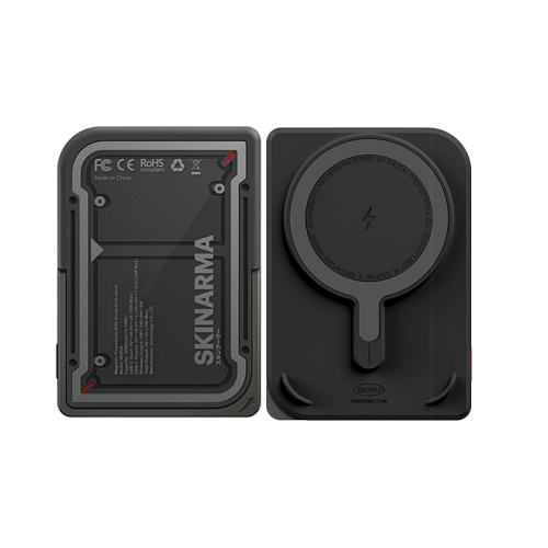SkinArma Mecha Nexus USB-C 5000mAh Power Bank Built-In Kick Stand - Black [B]- بطارية متنقلة - ماغ سيف + ستاند - قوه 20 واط - سعة 5000 ملي امبير - كفالة 12 شهر