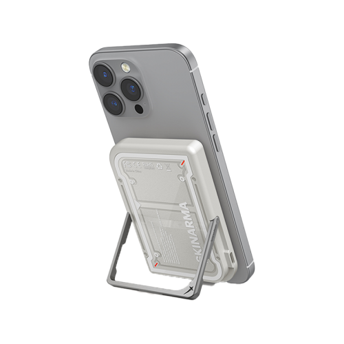 SkinArma Mecha Nexus USB-C 5000mAh Power Bank Built-In Kick Stand - Grey[B] - بطارية متنقلة - ماغ سيف + ستاند - قوه 20 واط - سعة 5000 ملي امبير - كفالة 12 شهر