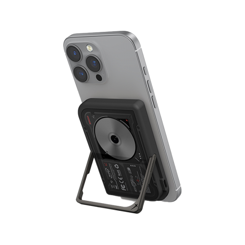 SkinArma Nova Nexus USB-C 5000mAh Power Bank Built-In Kick Stand - Black[B] - بطارية متنقلة - ماغ سيف + ستاند - قوه 20 واط - سعة 5000 ملي امبير - كفالة 12 شهر