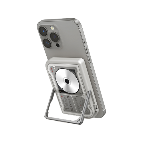 SkinArma Nova Nexus USB-C 5000mAh Power Bank Built-In Kick Stand - Light Grey[B] - بطارية متنقلة - ماغ سيف + ستاند - قوه 20 واط - سعة 5000 ملي امبير - كفالة 12 شهر