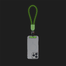 SkinArma Dyno VE USB-C to USB-C 2-In-1 240W Hand Strap and Charging Cable - Lime Green - خيط علاقة قصير - 2 في 1 - سكين ارما - سلك شحن تايب سي الى تايب سي - قوة 240 واط - يمكنكم اختيار مع كفر شفاف او بدون كفر فقط خيط علاقة