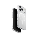 Uniq Airsuit Magsafe case for iPhone 17 - Glossy Clear \ White - كفر حمايه عاليه - يونيك - سلسلة ايفون 17 - ماغ سيف - شفاف