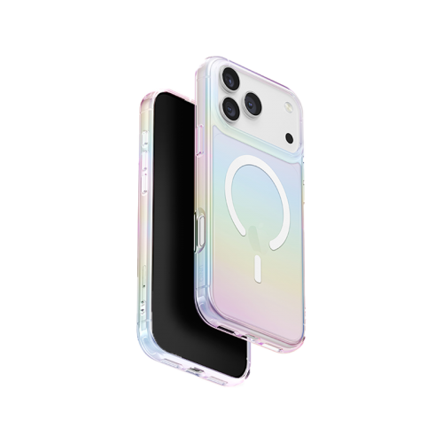 Uniq Hybrid Iridescia MagSafe Case for iPhone 17 - Holo Quartz - كفر حمايه عاليه - يونيك - سلسلة ايفون 17 - ماغ سيف - شفاف