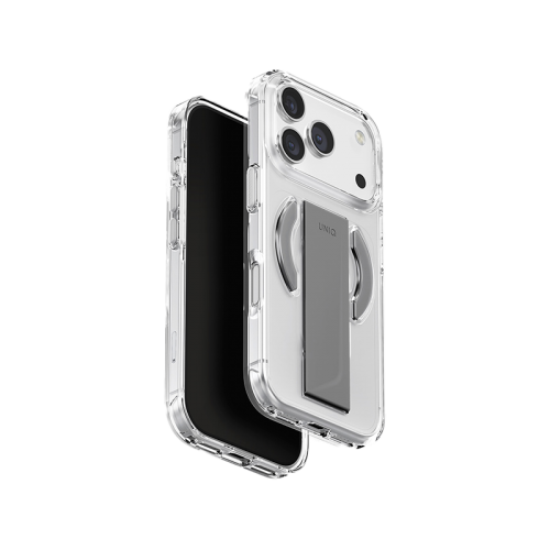 Uniq Hybrid Heldro Air MagSafe Case for iPhone 17 - Lucent Clear - كفر حمايه عاليه - يونيك - سلسلة ايفون 17 - مع مسكه - ماغ سيف - شفاف
