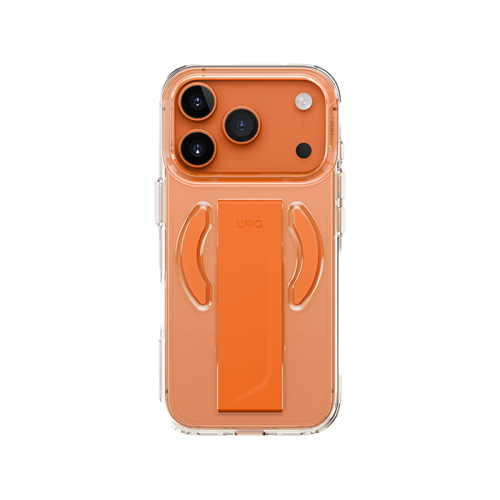 Uniq Hybrid Heldro Air MagSafe Case for iPhone 17 - Volt orange - كفر حمايه عاليه - يونيك - سلسلة ايفون 17 - مع مسكه - ماغ سيف
