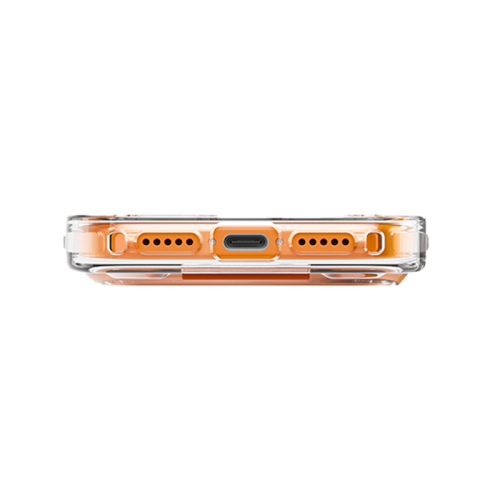 Uniq Hybrid Heldro Air MagSafe Case for iPhone 17 - Volt orange - كفر حمايه عاليه - يونيك - سلسلة ايفون 17 - مع مسكه - ماغ سيف