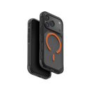 Uniq Hybrid Combat Active MagSafe Case for iPhone 17 Pro / 17 Pro Max - Frost Smoke / Orange [B] - كفر حمايه عاليه - يونيك - سلسلة ايفون 17 - ماغ سيف