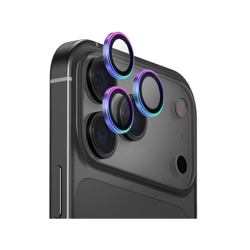 Uniq Optix Camera Lens Protector for iPhone 17 Pro & 17 Pro Max - Iridescent - حماية لعدسة كاميرا الهاتف - حبات - ايفون 17 برو / 17 بروماكس - يونيك