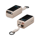 Energea Compac Arc 45W PD 10000mAh Power Bank Built-In USB-C Cable - Gold [B]- بطارية متنقلة - انيرجيا - سعة 10000 - عدد 1 سلك شاحن تايب سي - شاشة رقميه - قوة 45 واط - كفالة 24 شهر