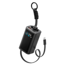 Energea Compac Arc 45W PD 10000mAh Power Bank Built-In USB-C Cable - Gunmetal [B]- بطارية متنقلة - انيرجيا - سعة 10000 - عدد 1 سلك شاحن تايب سي - شاشة رقميه - قوة 45 واط - كفالة 24 شهر