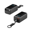 Energea Compac Arc 45W PD 10000mAh Power Bank Built-In USB-C Cable - Gunmetal [B]- بطارية متنقلة - انيرجيا - سعة 10000 - عدد 1 سلك شاحن تايب سي - شاشة رقميه - قوة 45 واط - كفالة 24 شهر