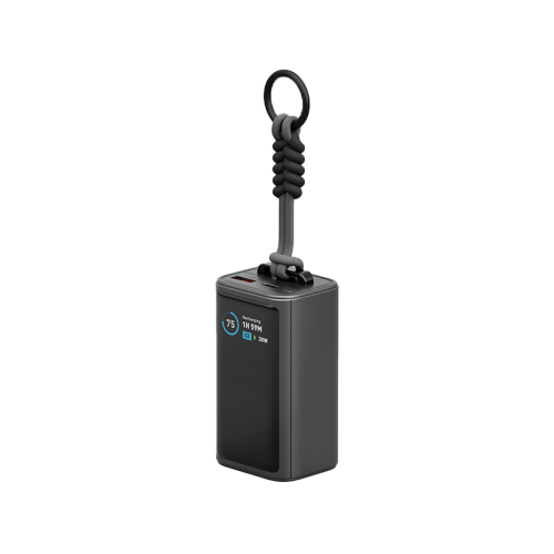 Energea Compac Arc 45W PD 10000mAh Power Bank Built-In USB-C Cable - Gunmetal - بطارية متنقلة - انيرجيا - سعة 10000 - عدد 1 سلك شاحن تايب سي - شاشة رقميه - قوة 45 واط - كفالة 24 شهر