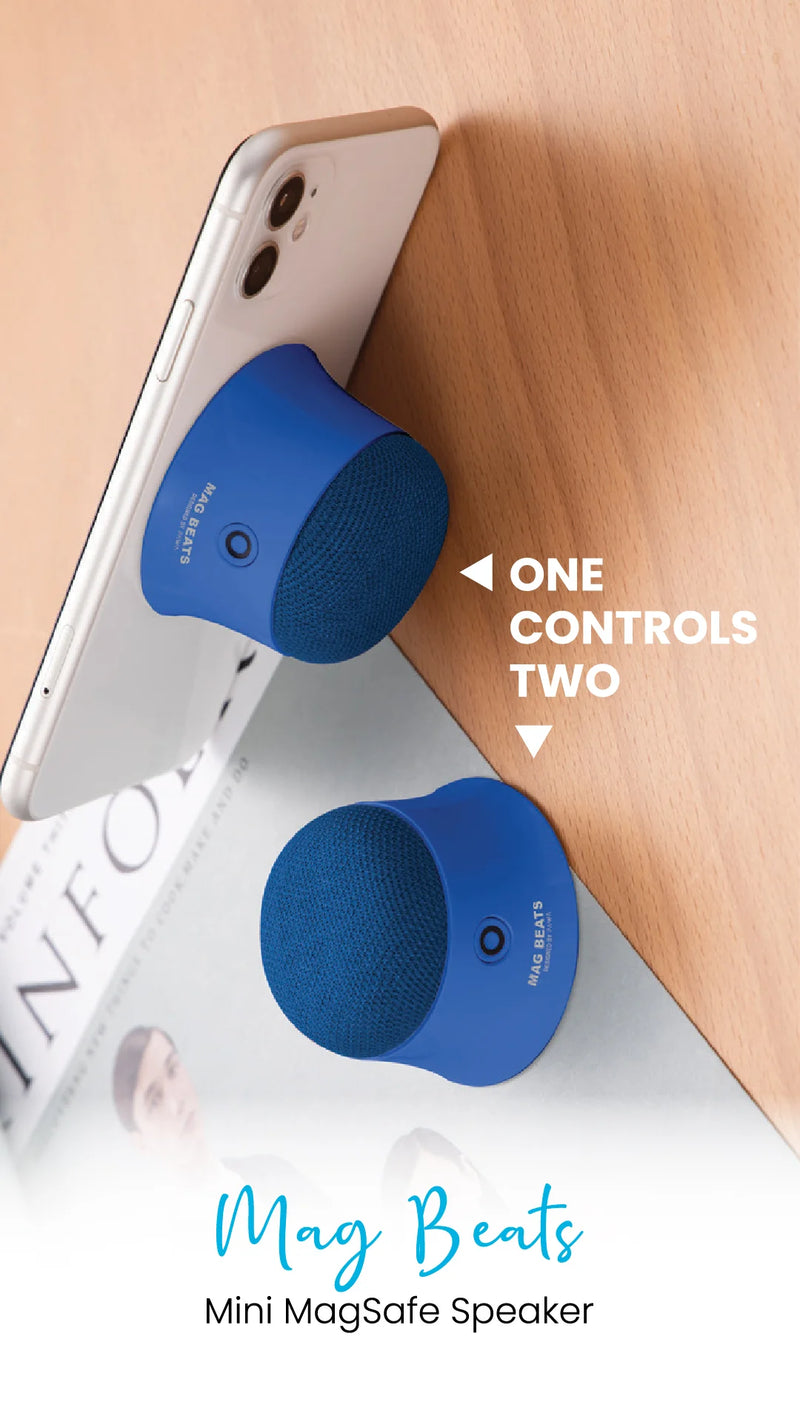 PAWA Mag Beats Mini Magsafe Speaker | Blue [O] - سبيكر ميني - ماغ سيف - كفالة 12 شهر