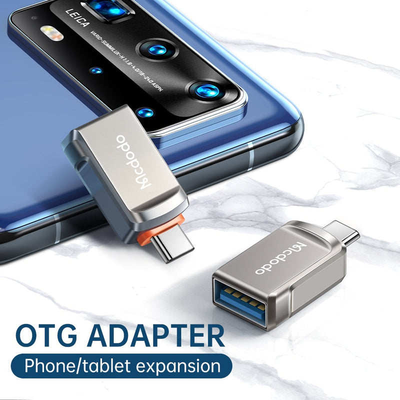 Mcdodo OT-873 OTG USB-A 3.0 to Type-c Adapter [H] - وصلة تايب سي - يو اس بي - لنقل البيانات - متعددة الاستخدام