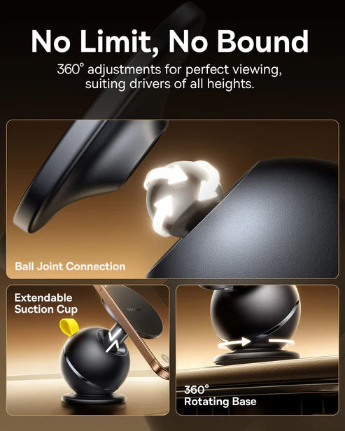 Baseus PrimeTrip VC1 Air Dashboard Magnetic Car Mount – Black [D] - ستاند مكتبي - عالي الجودة - مغناطيس - لجميع انواع الاجهزة