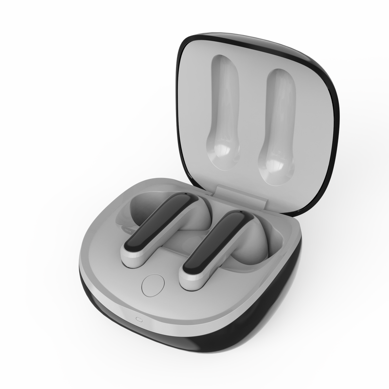Porodo Soundtec True-Wireless Buds Super Bass With ANC Mode - Black [O] - سماعة برودو - بلوتوث - كفالة 12 شهر