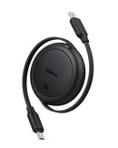 Baseus Free2Pull Mini 1m USB-C to USB-C 60W Charging Cable – Black[D]  - سلك شحن تايب سي -  60 واط