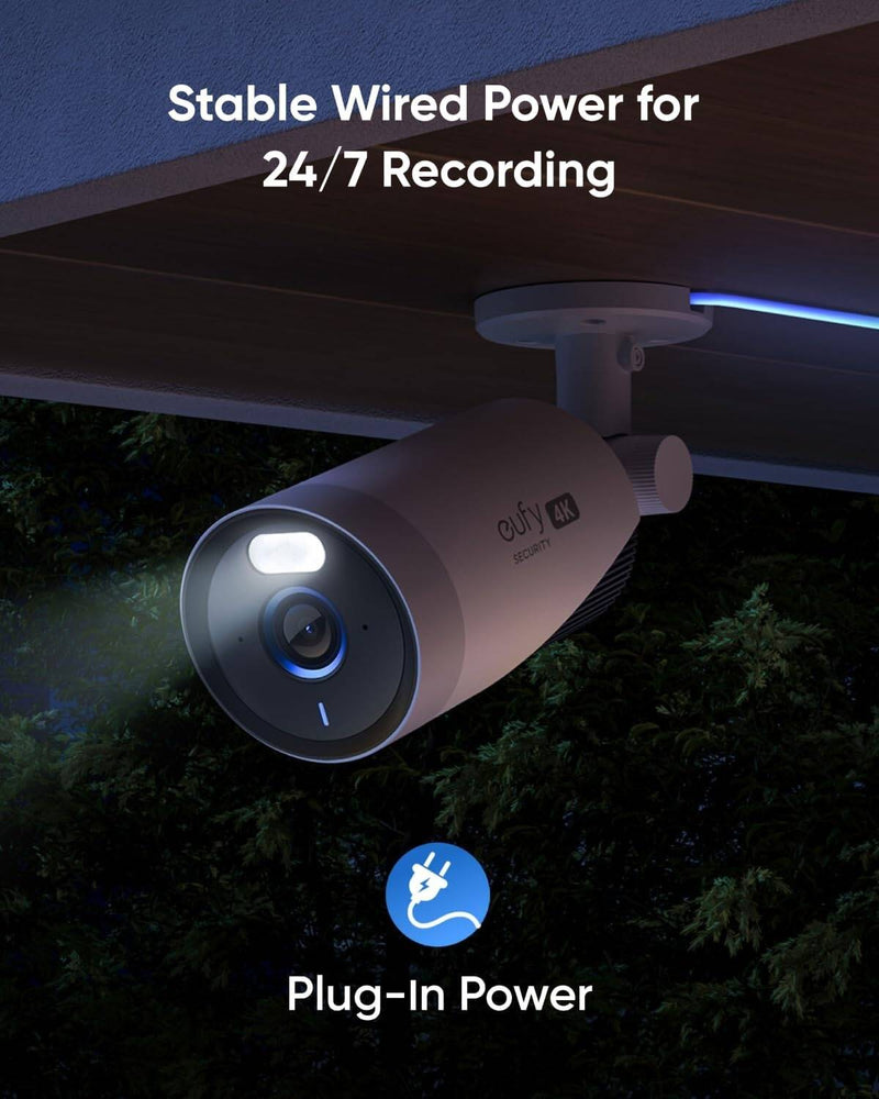 EufyCam E330 (Professional) 4-Cam Kit, 4K Outdoor Security Camera System,1TB Hard Drive Included [D] - 4K كاميرا - يوفي الذكية - قاعدة كاميرات مدمج معها مساحة تخزين 1 تيرا بايت + 4 كاميرات خارجيه - مع تمديدات - مقاومة للماء والغبار - انكر - كفاله 12شهر