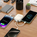 Porodo Bali 10000mAh Power Bank Built-in Lighting & USB-C Cable - Beige - بطارية متنقلة - بورودو - قوة 10000 - سلك شاحن أيفون + تايب سي - 1 منفذ تايب سي - 1 منفذ يو اس بي - كفالة 12 شهر