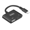 Go-Des 2 in 1 Lightning To  HDMI + VGA Converter - وصلة لايتنينغ - 2 في 1 - اتش دي ام اي + في جي ايه