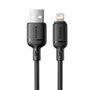Baseus Silky 1m USB-A to Lightning Fast Charging Cable – Black [D]  سلك شحن ايفون - بيسوس - طول 1 متر - كفالة 12 شهر