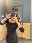 Black Glitter Case for iPhone - كفر جليتر - أسود