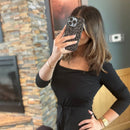 Black Glitter Case for iPhone - كفر جليتر - أسود