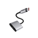 MCDODO USB C to USB C & AUX 3.5mm Audio Adapter with DAC - Silver  [H] - وصلة لشحن الايفون 15 والسماعة بنفس الوقت - كفالة 12 شهر