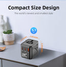 Travelest Universal Travel Adapter GaN 25W with 2 USB-C & 1 USB-A, AC 2500W, Works with 200+ Countries [T]- شاحن حائط دولي - لجميع دول العالم - منفذين للشحن الذكي والسريع - كفالة 24 شهر