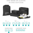 Travelest 5-Piece Compression Packing Cubes Set [T]  - مجموعة منظمات السفر القابلة للضغط (5 قطع) من ترافيليست