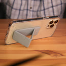 Gray Grip with Clear Case and Grip Horizontal, Vertical and Magnetic Stand - كفر حماية مع مسكة وستاند جانبي ورأسي ومغناطيس للسيارة