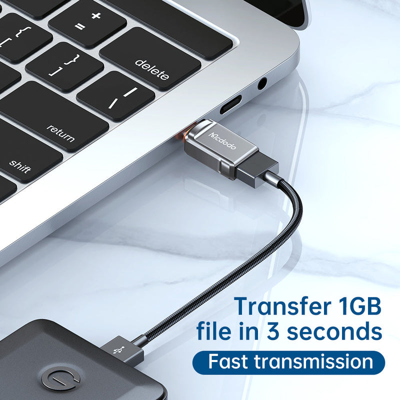Mcdodo OT-873 OTG USB-A 3.0 to Type-c Adapter [H] - وصلة تايب سي - يو اس بي - لنقل البيانات - متعددة الاستخدام