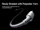 Baseus New Braided Fast Charging Cable USB-C to USB-C 100W 1m - Black [D] - سلك شحن - بيسوس - تايب سي الى تايب سي 100 واط - طول 1 متر - كفالة 12 شهر
