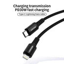 Rocket Original 30W Type-c to iPhone fast charging cable [H] - سلك شحن - روكيت - ايفون تايب سي - طول 1.2 متر - كفالة 12 شهر