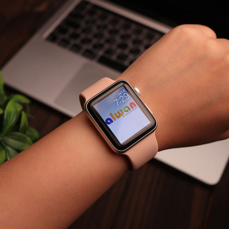 Silicon Watch Band for Apple Watch - Light Pink - سير ساعة ابل ووتش