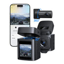 Baseus PrimeTrip VD1 Dash Cam 3K+1080p – Black [D] - كاميرا تصوير للسيارة قدام وورا السيارة - 2 في 1 - عالية الجودة - كفالة 12 شهر