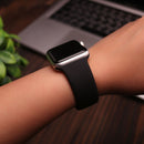 Silicon Watch Band for Apple Watch - Black - سير ساعة ابل ووتش - أسود