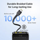 Baseus EnerFill FC51 Bipow2 Pro Digital Display Power Bank with Built-in Cable 10000mAh 22.5W - Cosmic Black [D] بطارية متنقلة - بيسوس - سعة 10000 - عدد 1 سلك شاحن تايب سي - شاشة رقميه - قوة 22.5 واط - كفالة 24 شهر