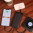 Porodo 10000mAh Magsafe Integrated Cables Smart Folding Stand - بطاريه متنقلة - سعة 10 ألاف - بورودو + شحن ماغ سيف قوة 15 واط  - ستاند + سلك شحن  تايب سي + سلك شحن  ايفون + سلك شحن مايكرو + سلك يو اس بي اي - شاشة رقمية + ستاند - كفالة 24 شهر