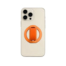 Wewe N52 magnet provides a strong hold 360-degree rotation for flexible Orange [H] - مسكة - سيليكون + ستاند - خاصية الماغ سيف