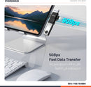 Porodo 4-in-1 OTG Adapter, TF Card Reader - Black - وصلة - لنقل البيانات - 4 في 1 - متعددة الاستخدام