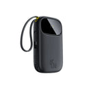 Baseus EnerFill FC31 Qpow 3 Digital Display Power Bank with USB-C+iP Cables 20000mAh 45W - Cosmic Black [D] - بطارية متنقلة - بيسوس - سعة 20000 - عدد 2 سلك تايب سي - شاشة رقميه - قوة 45 واط - كفالة 24 شهر
